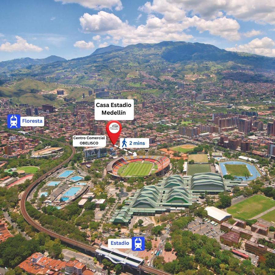 Casa Estadio Medellin ! Apartamentos Renovados En Excelente Ubicacion Laureles Estadio מראה חיצוני תמונה